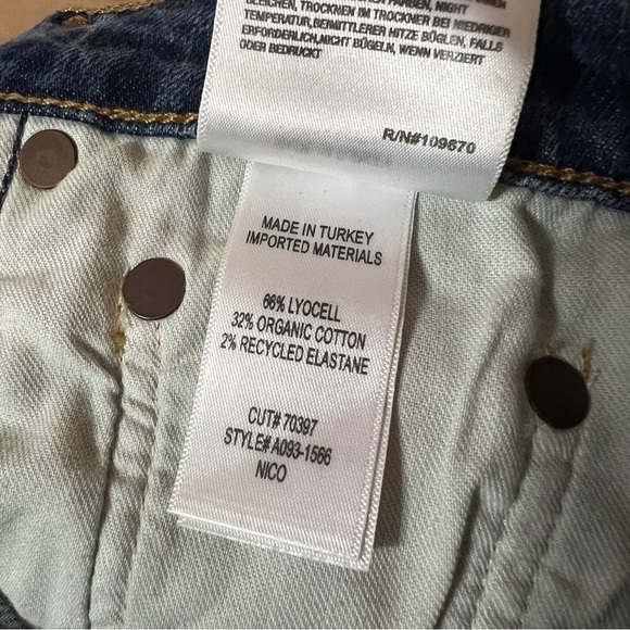 Agolde | Nico High Rise Slim Fit Jeans Limit Wash Denim Button Fly Size 25 - Picture 11 of 11